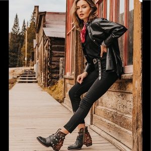 Freebird by Steven-Crue Black Multi Booties